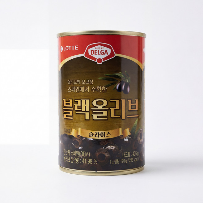 롯데푸드 델가 블랙올리브 슬라이스 405g, 1개
