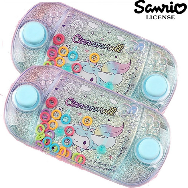 산리오 워터 게임기 보드게임 고리걸기 추억의게임 휴대용간편게임, 시나모롤, 2개