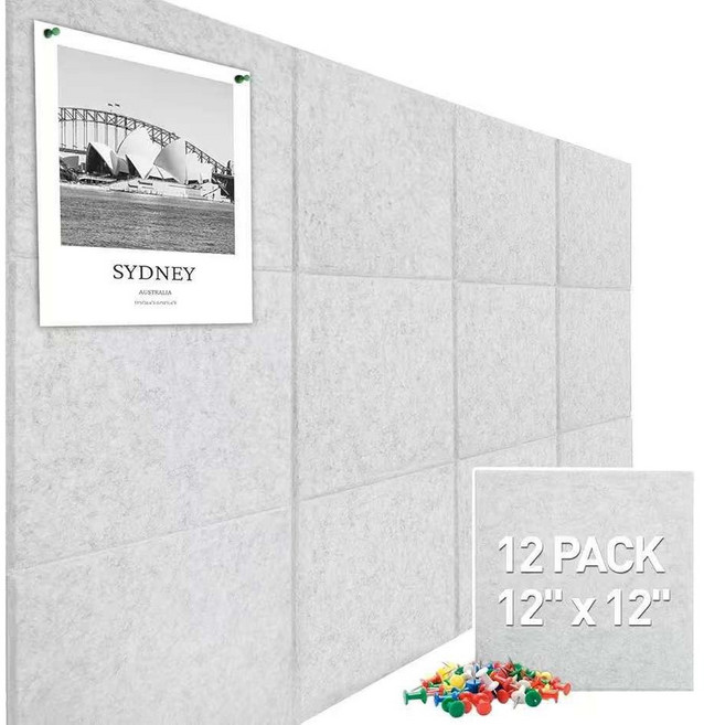 데이엘라 조립식 펠트 보드 120cmx90cm 부착식 접착식 대형 게시판 알림판 환경판, 1세트