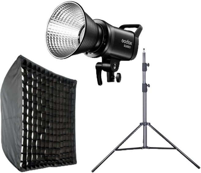 Godox 神牛 套組, SL60II D 白光版,2.8米燈架 + 60cm柔光罩, 1個