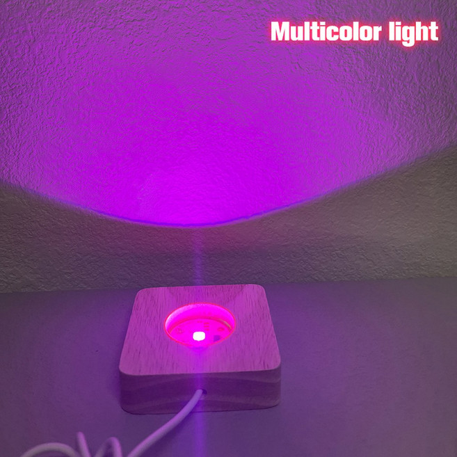 1PC 크리스탈 나무 유리 LED, E