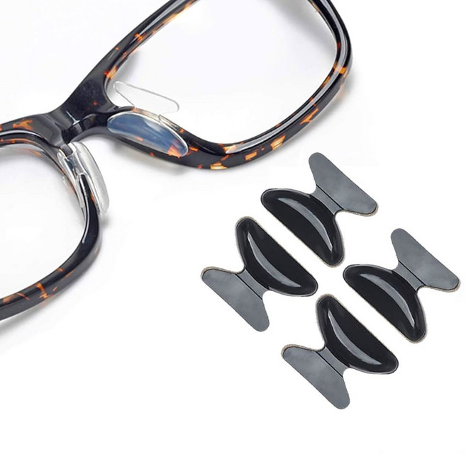 투명 안경 코 패드 - 2.5mm 실리콘 미끄럼 방지 접착 쿠션에 스마트탑 스틱 선글라스 안경용 12쌍