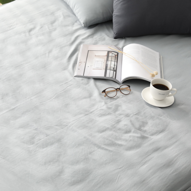 (솜미포함) (커버단품) 나다니엘 호텔침구 온돌 요커버 토퍼커버 부드러운 바이오워싱 피그먼트(S/D/Q), 그레이