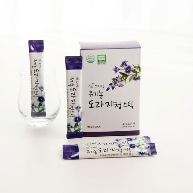 마음밭 유기농 도라지청 스틱(국내산) 10g 20스틱 40스틱- 국산 수제 청 시럽 핸드메이드 차, 도라지청스틱 40포, 1개