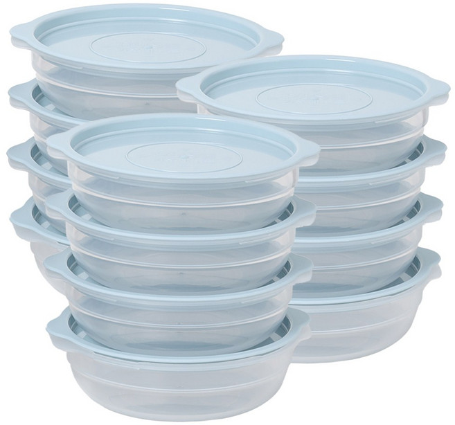 심플 쿡앤밥 전자렌지 용기 스카이블루 450ml, 12개, 하늘색