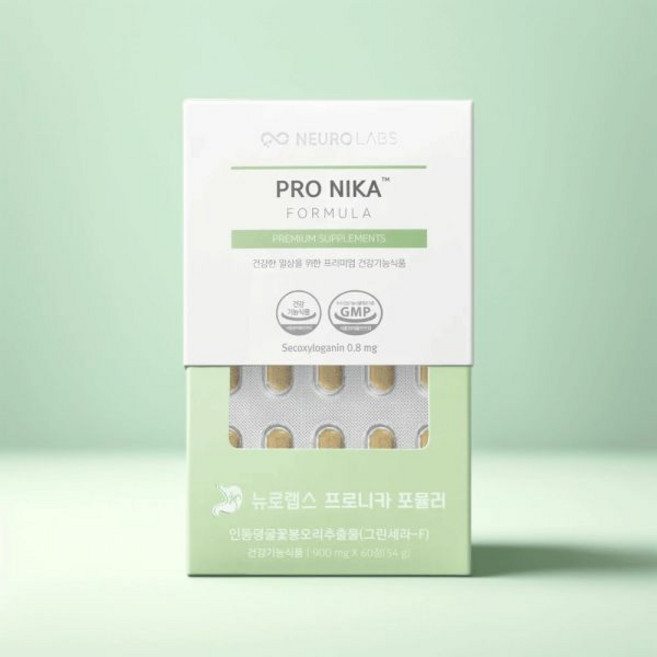 뉴로랩스 프로니카 60정 위에좋은 위 건강기능식품 그린세라-F 영양제 약 케이스 증정 본품 597581, 뉴로랩스 프로니카 60정 위에좋은 위 건강기능식품 그린