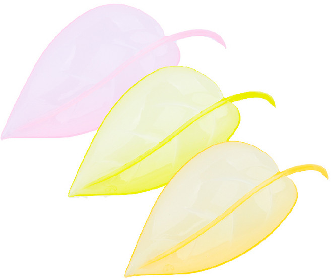 크레스티드 게코 나뭇잎 모양 백업, 1개, 옐로우+상아+핑크