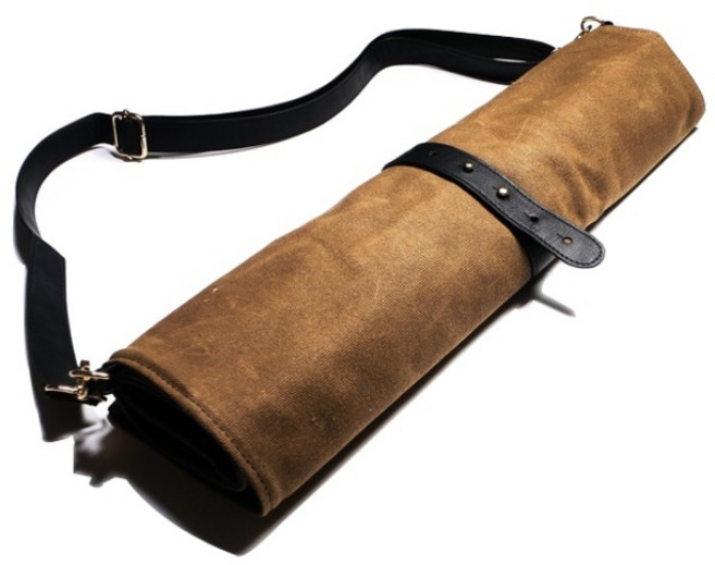 제이에스다이닝 가죽 셰프 나이프 칼가방 케이스 사시미 칼 휴대용 쉐프 조리 조리도구 가방, 브라운, 1개