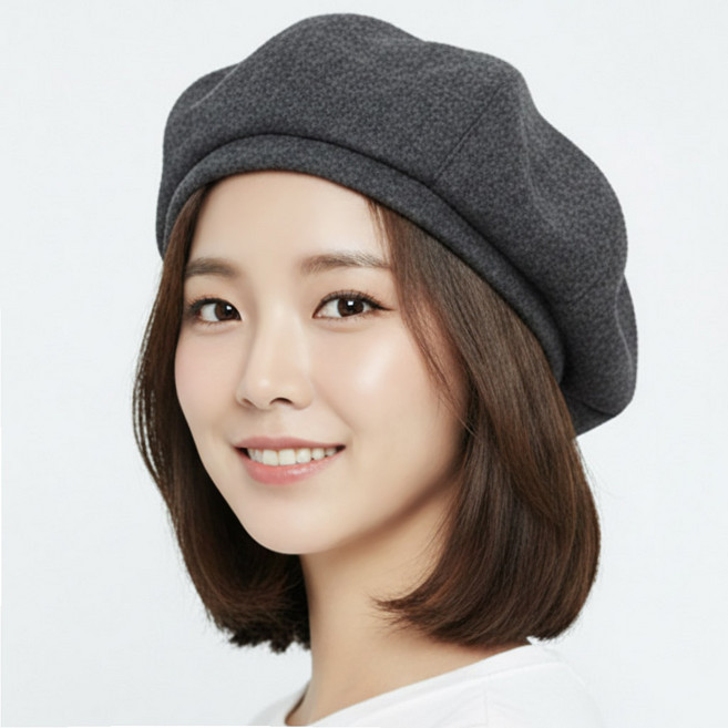 베이직엠 여성 봄 겨울 빵모자 베레모 팔각라인