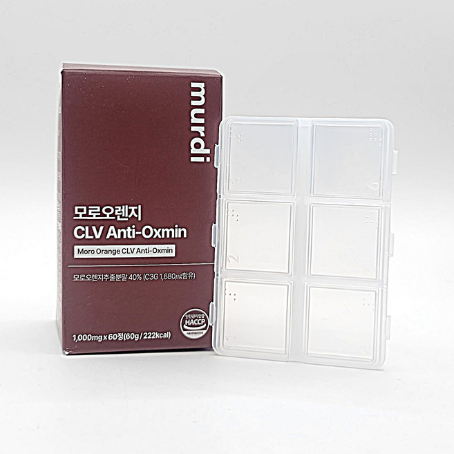 뮤르디 모로오렌지 CLV 안티옥사민 1000mg 정 + 휴대용 약통증정, 1개, 60정