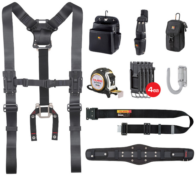 TAJIMA 타지마 작업벨트세트 스탠다드 SFSSF-BK-STCP-KR, 1개