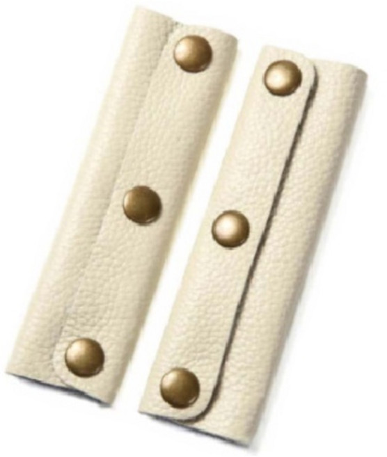 PU皮革手柄 三扣包包提把 皮手把 防勒手柄 包包配件 手提包改造 DIY手工藝材料, 杏色（一片而已，不是兩片）, 1個