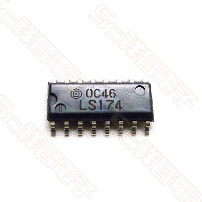 祥昌電子 74LS174 貼片式 SMD 邏輯觸發器晶片, 1個