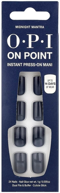 OPI 온 포인트 인스턴트 프레스온 매니큐어 숏 랭스 미드나잇 만트라 27종 세트 OPI-10504 - 쿠팡