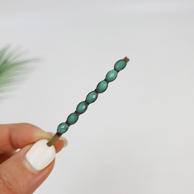 시크몽 빈티지 앤티크 호마이카 옆머리 6 cm 미니 일자 머리핀 헤어실핀