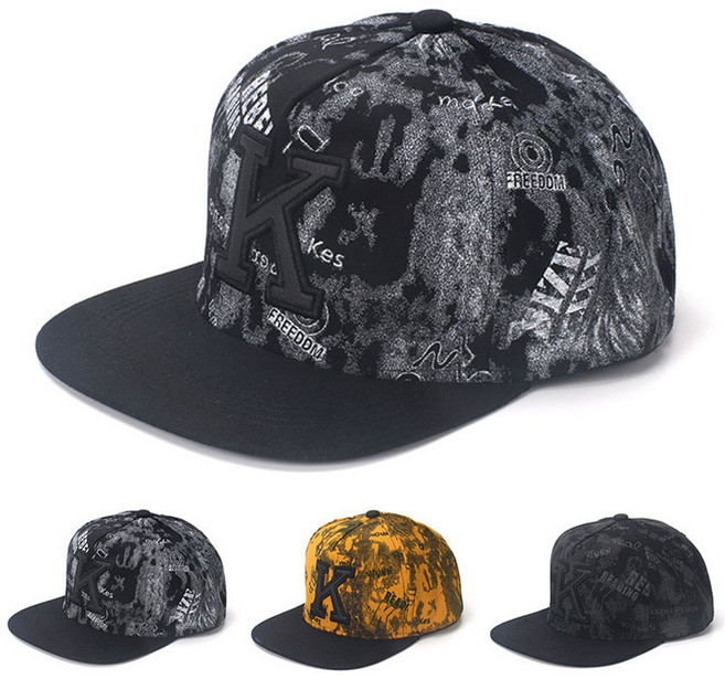 엘리스 힙합모자 캡모자 그래픽 댄서모자 크럼핑 K스냅백