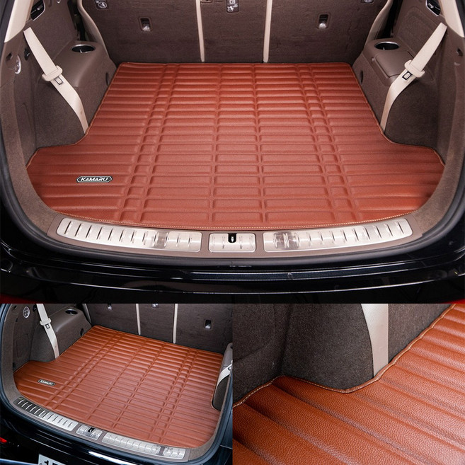 BMW X1시리즈 [2016년 ~ 현재] 가죽 트렁크매트 논슬립 매트, 블랙색상