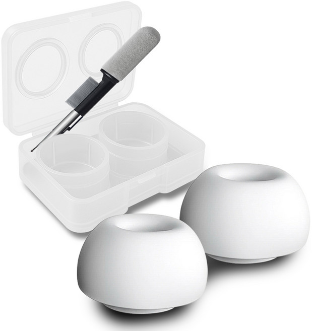 더조은셀러 스무팁 이어팁 S M L 2P 청소도구 키트 셋 갤럭시 버즈3 프로 호환, 화이트, 1세트, 갤럭시버즈4프로/3프로