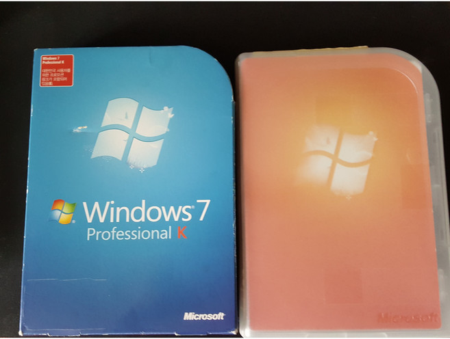 마이크로 소프트 윈도우7프로페셔널 K FPP 패키지 처음사용자용