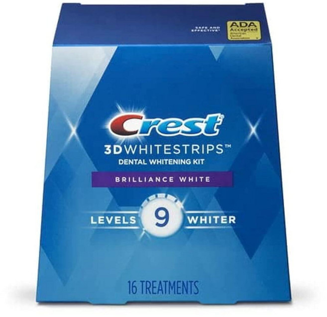 Crest 3D Whitestrips 브릴리언스 화이트 스트립 32개 = 트리트먼트 16개(상단 1개/하단 1개)., 1개