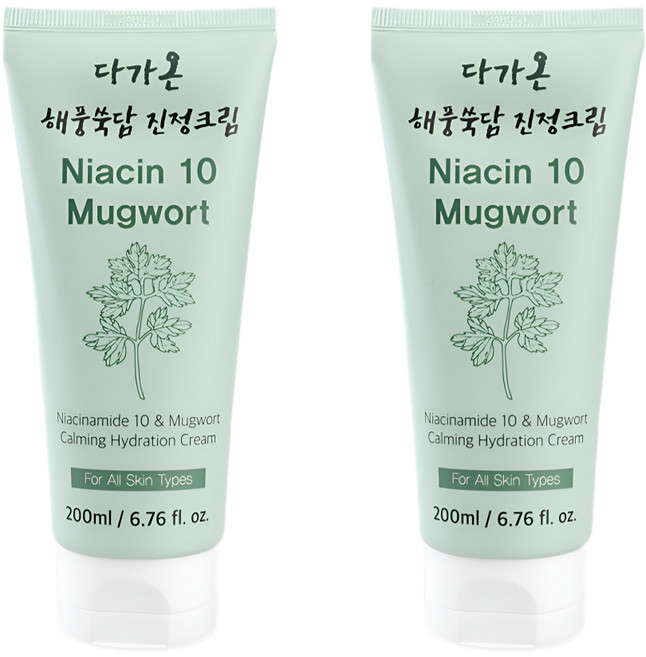 다가온 해풍쑥담 진정크림 쿨링 수분 다리마사지 크림 허브향 촉촉, 2개, 200ml