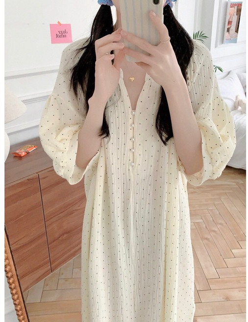 요루면 여성 여름 반팔 파자마 수유복 빅사이즈 잠옷