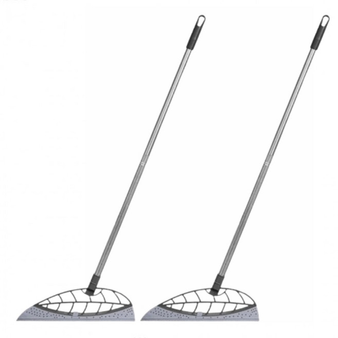 다용도 실리콘빗자루 머리카락 먼지제거 욕실 바닥 청소 스퀴지, 2개, 그린