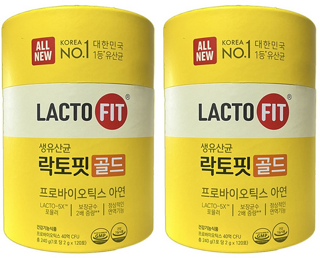 종근당건강 락토핏 생유산균 골드, 240g, 2개