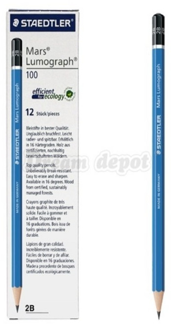 스테들러 마스 루모그라프 100 전문가용 연필 12개 1타스, 4B, 1통(12개)