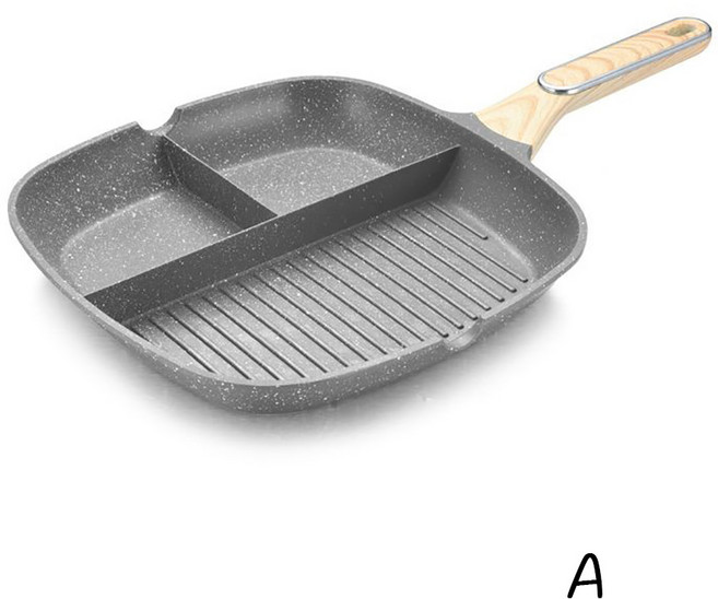 셀럽당 맥반석 후라이팬 쓰리인원 아침냄비 스테이크 냄비 가스 인덕션 분급냄비 E03009, A, 1개