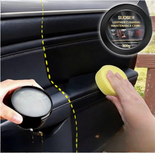 [독일 기술] 1/1+1차량실내세정제 자동차 광택코팅제플라스틱복원제 코팅 왁스 광택제실내크리너 세차용품차량용 고체왁스코팅제가죽 크리너 보호제차량청소용품 포장증정, 1개, 300g