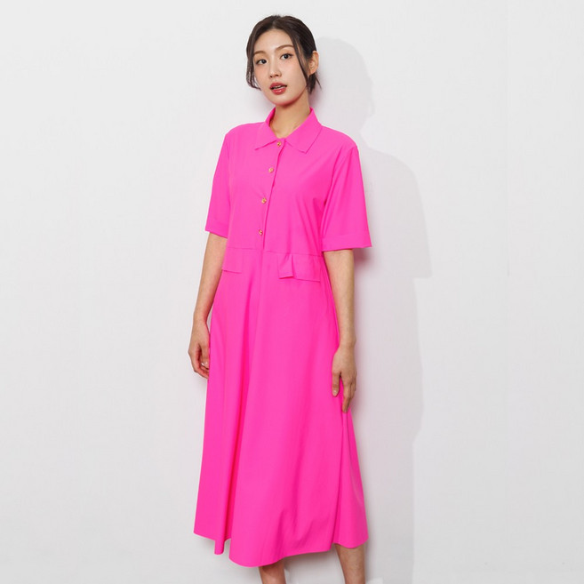 디아스토리 반소매 셔츠 드레스 (CHMODF09)