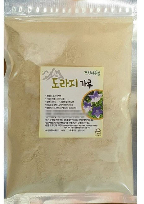 (그린내추럴) 국내산(경북 영주) 도라지가루 300g, 1개