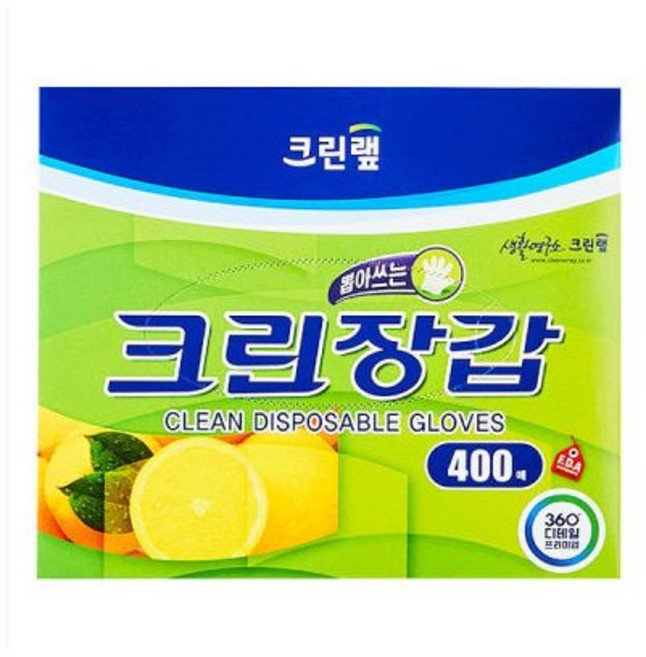 크린랩 크린랲 크린장갑 400매 위생 비닐장갑 일회용
