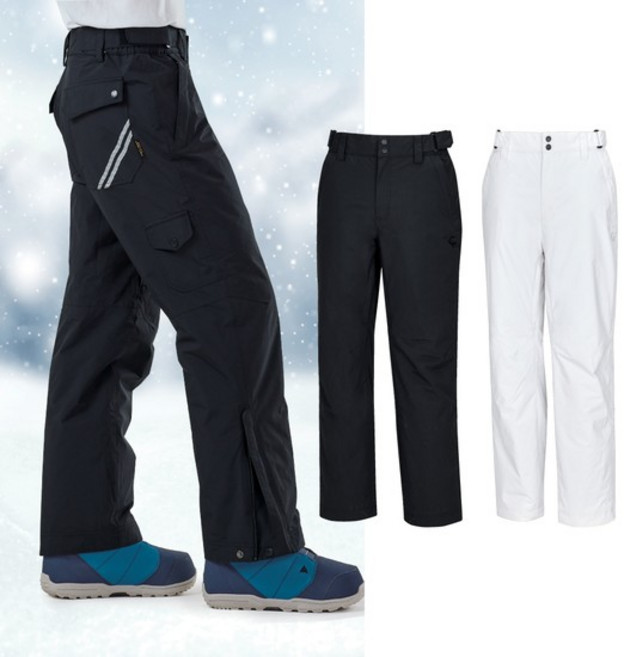 푸조 보드복 스키복 3온스 패딩 스키 바지 보드 팬츠 블랙 화이트 2컬러