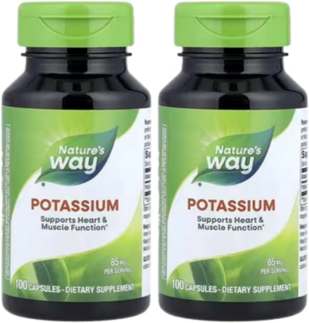 네이처스웨이 칼륨 포타슘 85mg 100캡슐 2개 Potassium, 100정 - 쿠팡