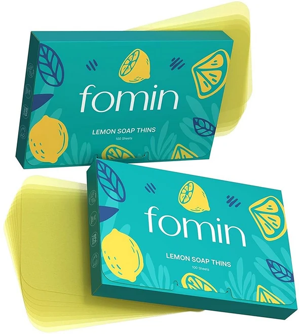 FOMIN - 손 씻기용 종이 비누 시트 300매 무향 휴대용 여행용 시트 용해 가능한 캠핑 미니 비누, 5 Lemon (Pack of 2) - 쿠팡