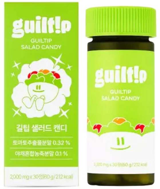 길팁 샐러드캔디 토마토 분말 식이섬유 츄어블 캔디 60g, 1개
