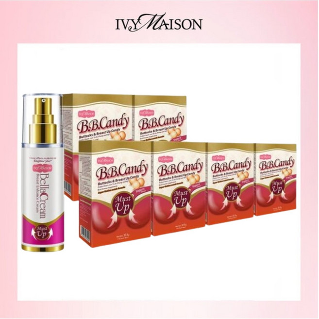 艾葳Ivy Maison 60天基礎入門自信豐盈組：雙效自信豐盈糖x6+美胸霜x1 打造豐滿自信美胸, 1個