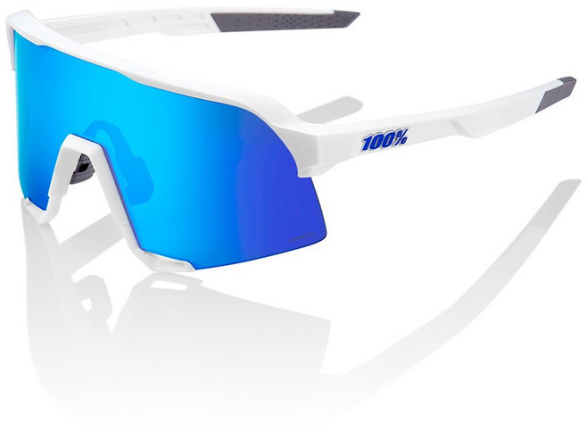 100% S3 매트 화이트 하이퍼 블루 멀티레이어 미러 렌즈, 1개