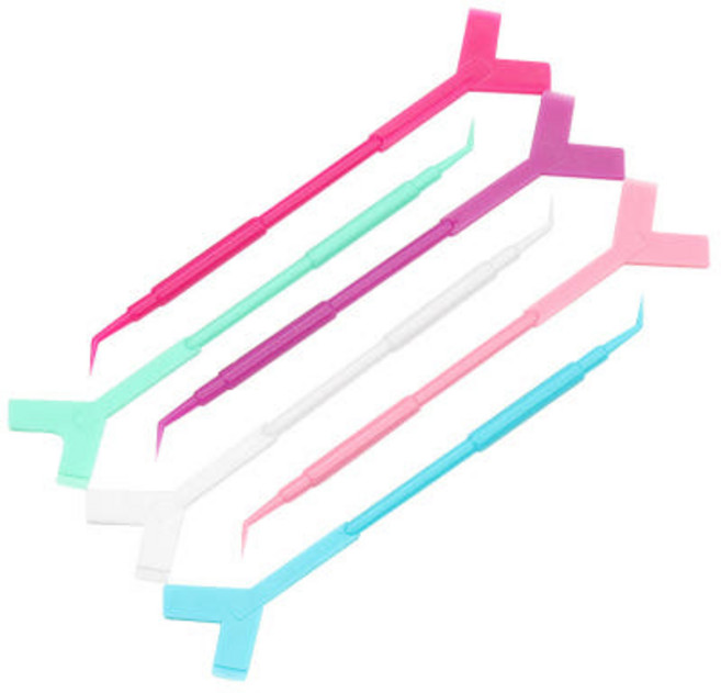 아몬드영 파스텔 Y형 롱 속눈썹 펌 스틱, 20개, 화이트