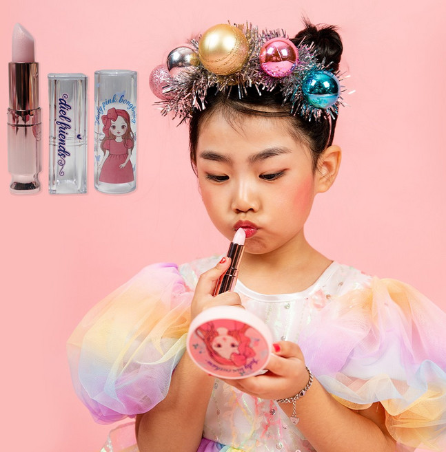 디엘프렌즈 펄립스틱 어린이화장품 어린이립스틱 키즈메이크업, 1개, 원형