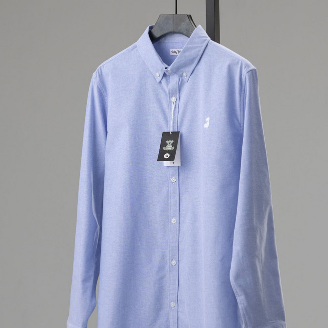 남성 자수 옥스포드 오버핏 빅사이즈 루즈핏 셔츠 면 100%