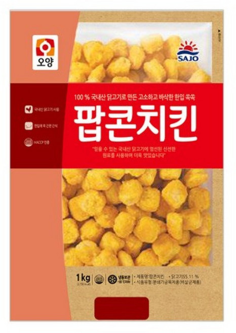 닭고기몰 사조오양 팝콘치킨 (1kg 10개), 10kg, 1개