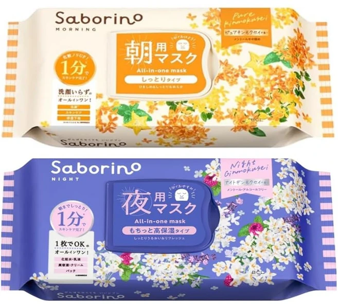 사보리노 메자마 시트 NOS24 30매 아침용 시트 마스크 금목서향 사보리노 피곤함 마스크 NOS24 30매 야간용 시트 마스크 은목서향 시간 단축 1분 페이스 마스크 2종 세트, 1개, 1개입 - 쿠팡