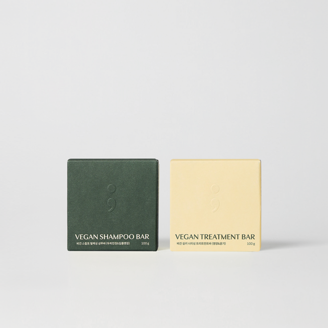 [골라담기] 비건 비누바 헤어케어 세트 2종, 샴푸바 1개+트리트먼트바 1개, 1개