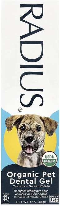 RADIUS 유기농 펫 덴탈 젤 시나몬 고구마 85g(3oz), RADIUS유기농펫덴탈젤시나몬고구마85g3oz, 85g, 1개 - 쿠팡