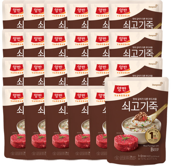동원 양반 쇠고기죽, 24개, 420g