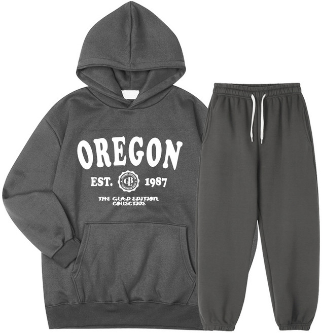 글래드블리스 남여공용 1987오레곤 도톰후드티+조거팬츠셋트