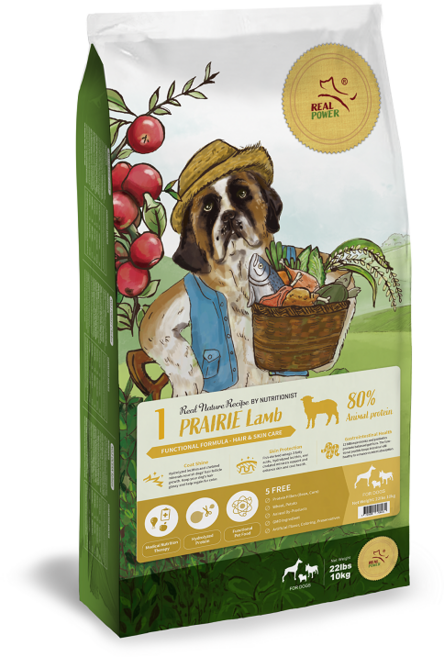 瑞威 Real Power 全齡犬 亮毛溫和配方 草原羊肉, 10kg, 1個, 混合口味
